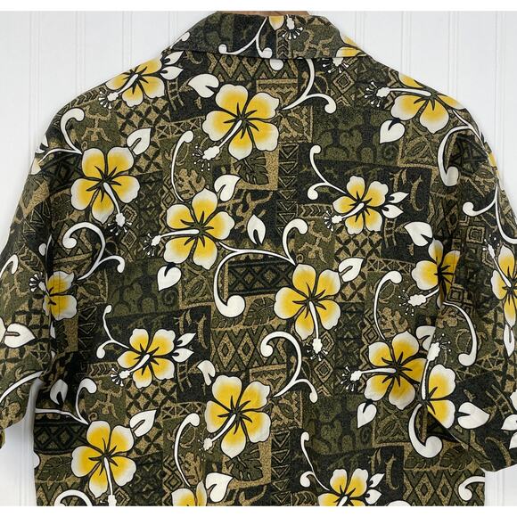 VTG Mormaii Mens Large Hawaiian Shirt Camp Tropical Beach Tiki Dad Floral Beachy - Picture 4 of 8